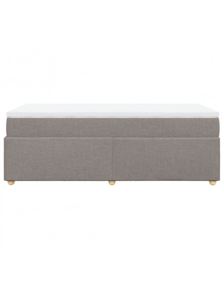 Giroletto a Molle con Materasso Tortora 90x190 cm in Tessuto