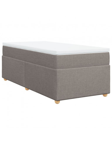 Giroletto a Molle con Materasso Tortora 90x190 cm in Tessuto