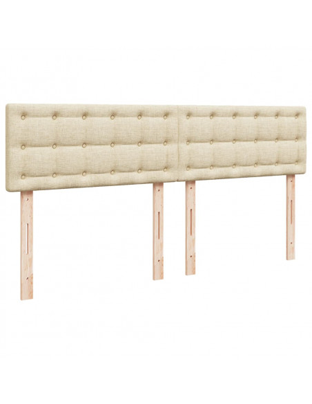 Giroletto a Molle con Materasso Crema 180x200 cm in Tessuto