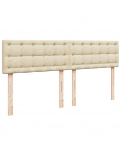 Giroletto a Molle con Materasso Crema 200x200 cm in Tessuto 2