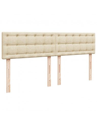 Giroletto a Molle con Materasso Crema 200x200 cm in Tessuto