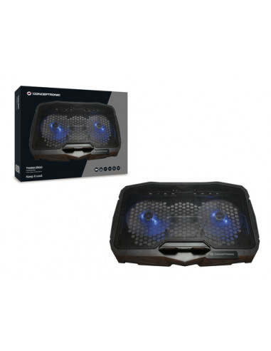 Conceptronic THANA07B base di raffreddamento per laptop 43,2 cm (17") Nero