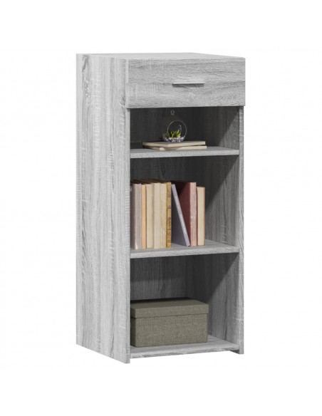 Credenza Grigio Sonoma 40x42,5x93 cm in Legno Multistrato