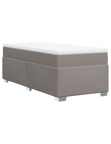 Giroletto a Molle con Materasso Tortora 90x190 cm in Tessuto