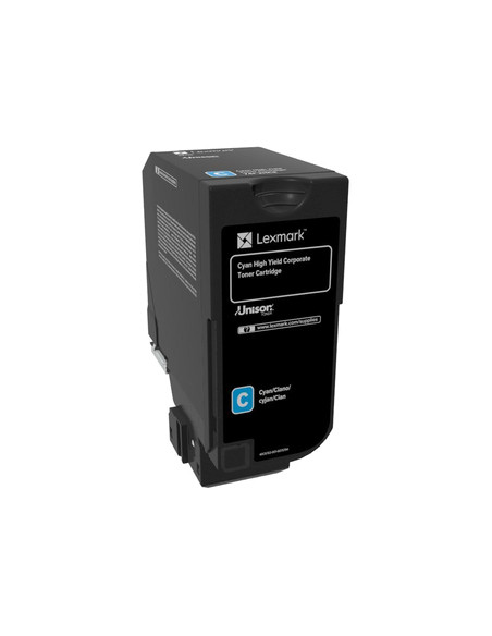 Lexmark 74C2HCE cartuccia toner 1 pz Originale Ciano