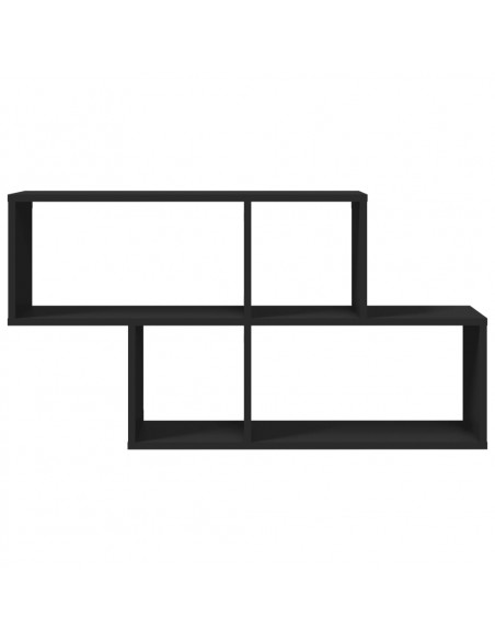 Scaffale a Parete Nero 100x20x53 cm in Legno Multistrato