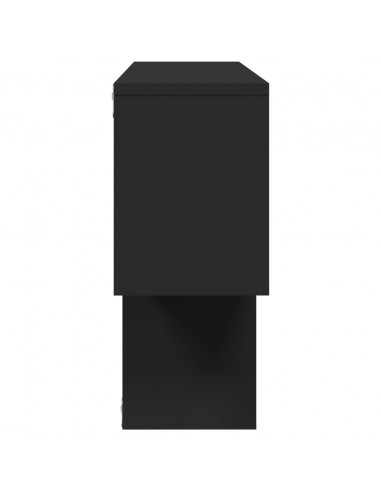 Scaffale a Parete Nero 100x20x53 cm in Legno Multistrato