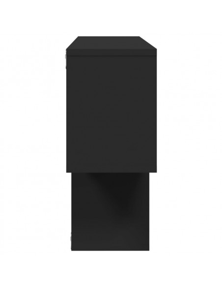 Scaffale a Parete Nero 100x20x53 cm in Legno Multistrato