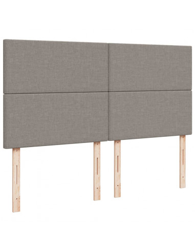 Giroletto a Molle con Materasso Tortora 200x200 cm in Tessuto