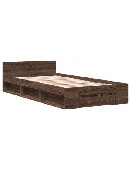 Giroletto Cassetto Rovere Marrone 90x200 cm Legno Multistrato