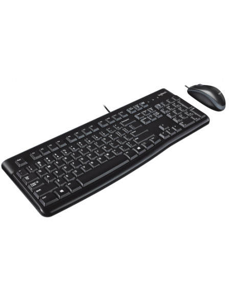 Logitech Desktop MK120 tastiera Mouse incluso Ufficio USB QWERTY Inglese britannico Nero