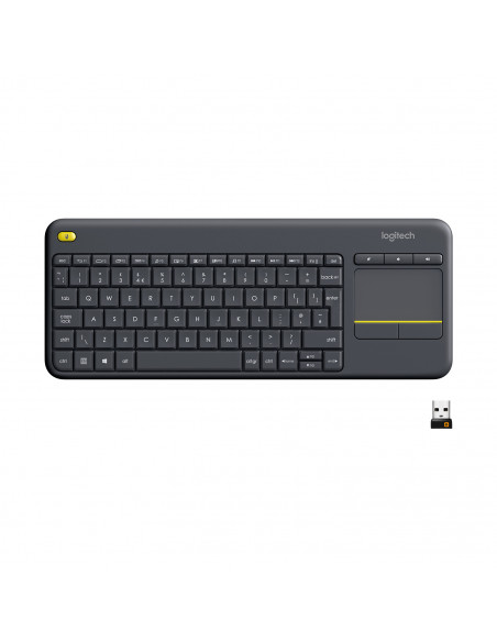Logitech K400 Plus Tv tastiera Universale RF Wireless QWERTY US International Nero