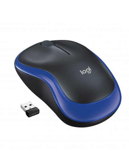 Logitech M185 Mouse Wireless, 2,4 GHz con Mini Ricevitore USB, Durata Batteria di 12 Mesi, Tracciamento Ottico 1000 DPI, Ambides