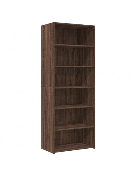 Credenza Rovere Marrone 70x41x185 cm in Legno Multistrato