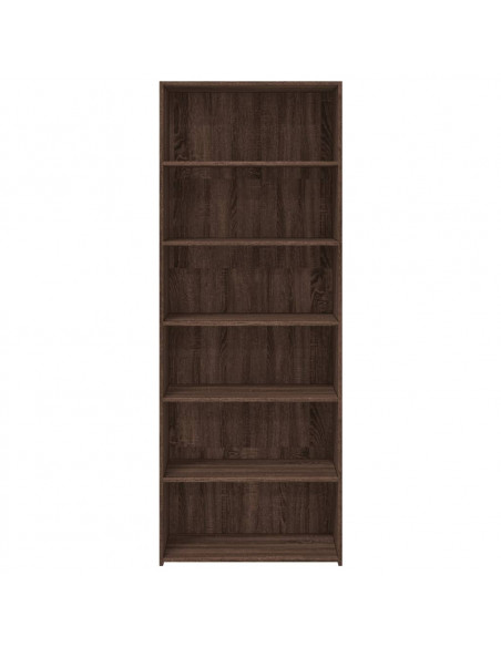 Credenza Rovere Marrone 70x41x185 cm in Legno Multistrato