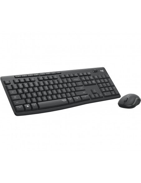 Logitech MK295 Silent Wireless Combo tastiera Mouse incluso Ufficio USB QWERTY US International Grafite