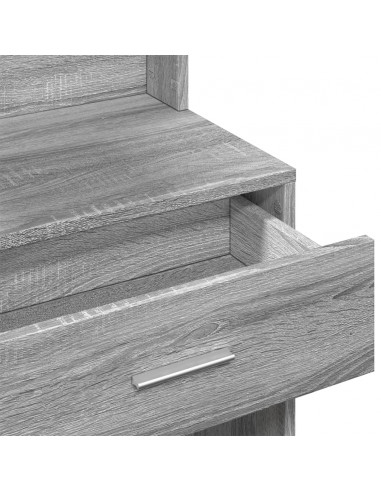 Toeletta con Armadietto Grigio Sonoma 80x35x132 cm