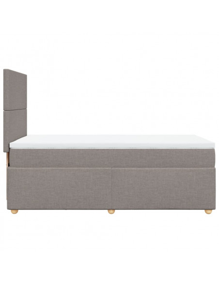 Giroletto a Molle con Materasso Tortora 90x190 cm in Tessuto