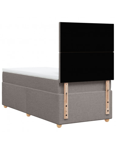 Giroletto a Molle con Materasso Tortora 90x190 cm in Tessuto