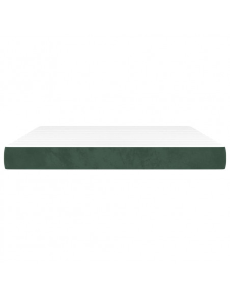 Materasso a Molle Verde Scuro 160x210x20 cm in Velluto
