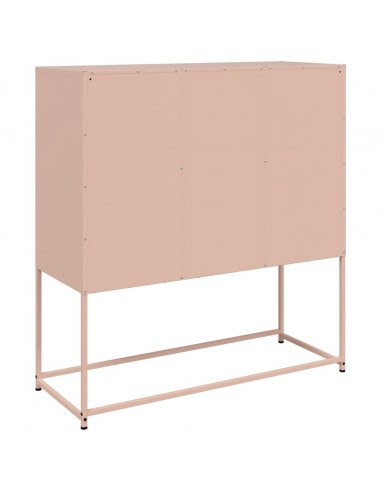 Credenza Rosa 100,5x39x107 cm in Acciaio Laminato a Freddo