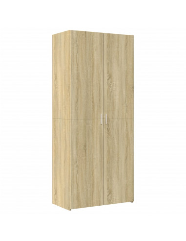 Credenza Rovere Sonoma 80x42,5x185 cm in Legno Multistrato
