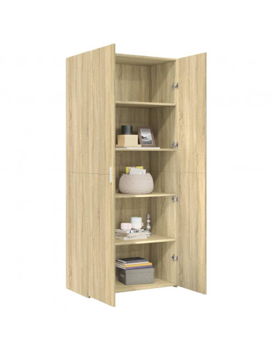 Credenza Rovere Sonoma 80x42,5x185 cm in Legno Multistrato