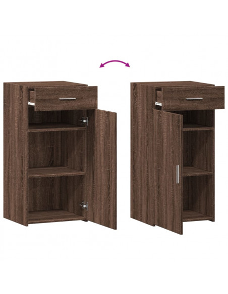 Credenza Rovere Marrone 45x42,5x93 cm in Legno Multistrato
