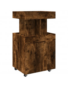 Carrello Bar Rovere Fumo 50x41x89 cm in Legno Multistrato 2