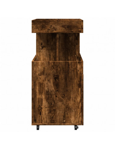 Carrello Bar Rovere Fumo 50x41x89 cm in Legno Multistrato