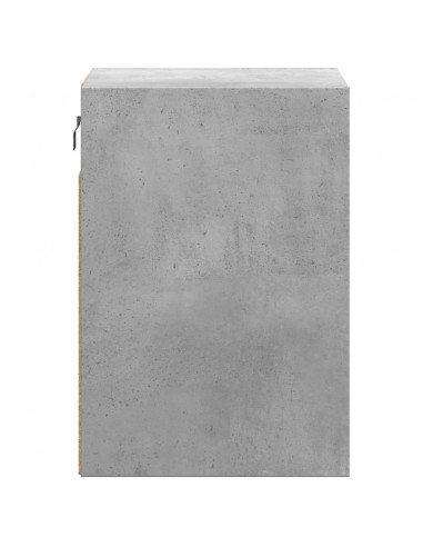 Mobile TV a Parete con Luci LED Grigio Cemento 41x31x45 cm