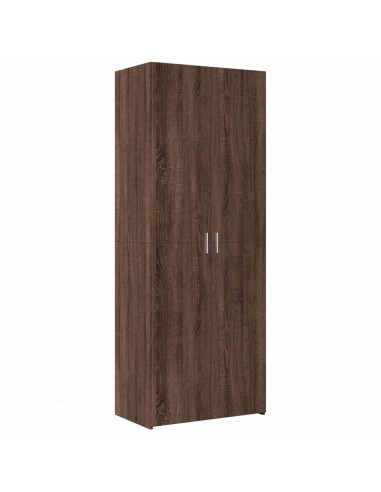 Credenza Rovere Marrone 70x42,5x185 cm in Legno Multistrato