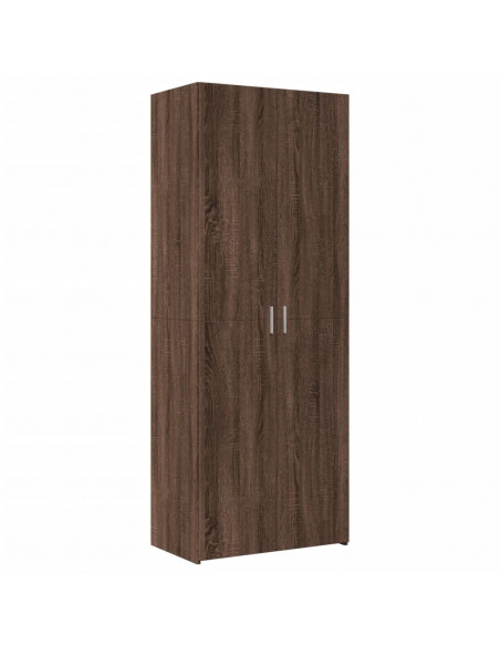 Credenza Rovere Marrone 70x42,5x185 cm in Legno Multistrato
