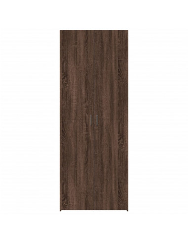 Credenza Rovere Marrone 70x42,5x185 cm in Legno Multistrato