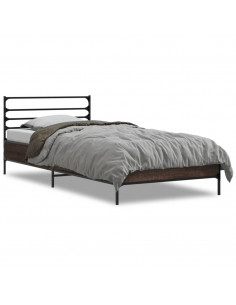 Giroletto Rovere Marrone 75x190 cm Legno Multistrato e Metallo 2