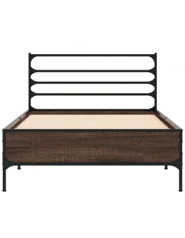 Giroletto Rovere Marrone 75x190 cm Legno Multistrato e Metallo