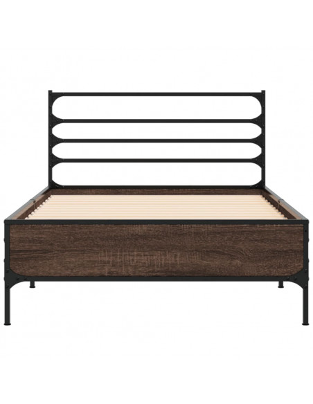 Giroletto Rovere Marrone 75x190 cm Legno Multistrato e Metallo
