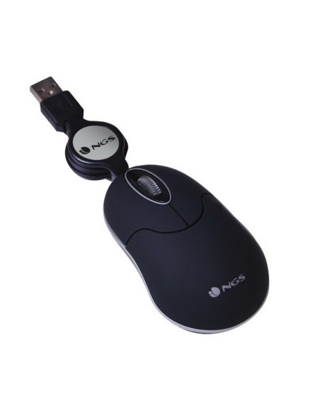 NGS MOUSE PORTATILE SIN BLACK CAVO RETRATTILE NERO ean 8435430606461