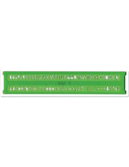 Normografo Arda 3005A Carattere 5 Mm Verde trasparente Verde trasparen