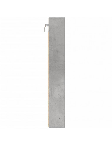 Armadietto Vetrina Grigio Cemento 100x8,5x58 cm Multistrato