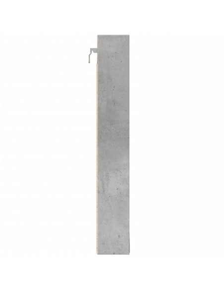Armadietto Vetrina Grigio Cemento 100x8,5x58 cm Multistrato