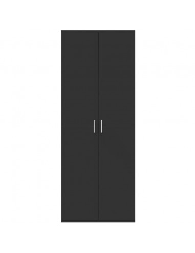 Credenza Nero 70x35x180 cm in Legno Multistrato