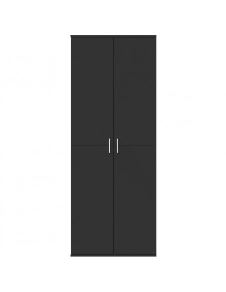 Credenza Nero 70x35x180 cm in Legno Multistrato