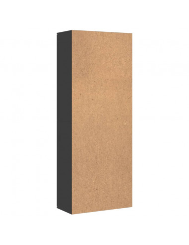 Credenza Nero 70x35x180 cm in Legno Multistrato