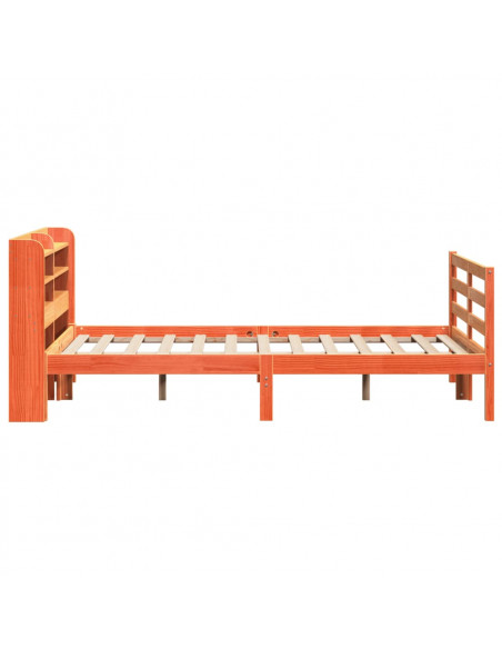 Letto senza Materasso Marrone Cera 120x190 cm in Legno di Pino