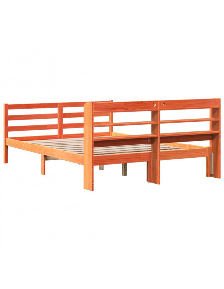 Letto senza Materasso Marrone Cera 120x190 cm in Legno di Pino
