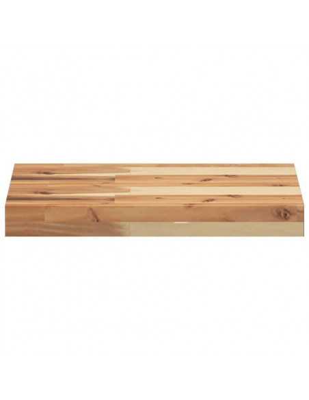 Mensole da Parete 2 pz 60x30x4 cm Legno Acacia Rifinito a Olio