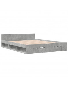 Giroletto Cassetti Grigio Cemento 120x200 cm Legno Multistrato 2