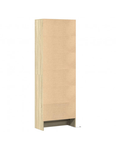 Credenza con LED Rovere Sonoma 69x32,5x200 cm in Truciolato