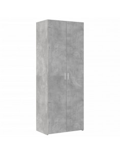 Credenza Grigio Cemento 70x42,5x185 cm in Legno Multistrato 2